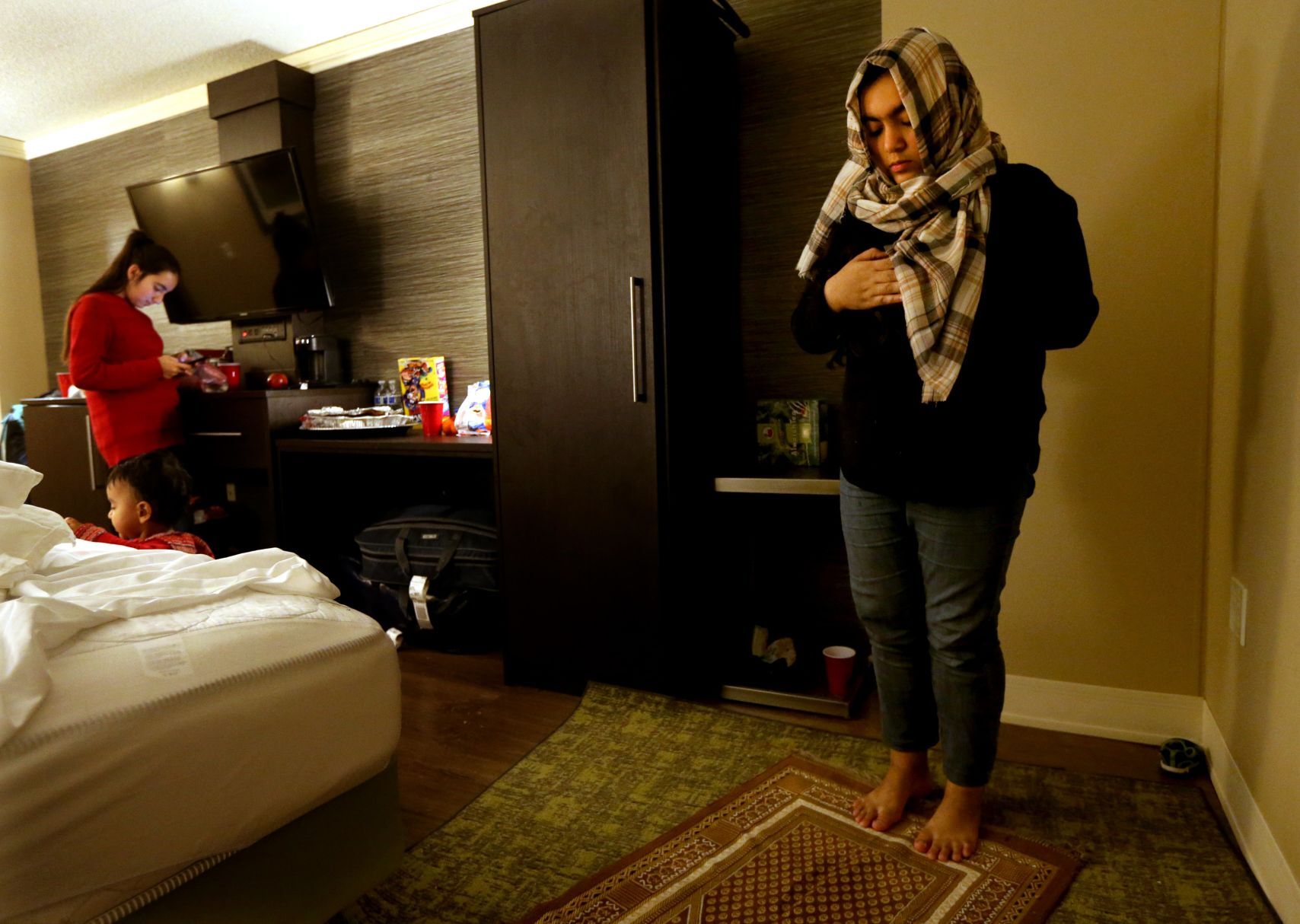 Afghan refugees stay at Hollywood Casino & Hotel waiting for apartments